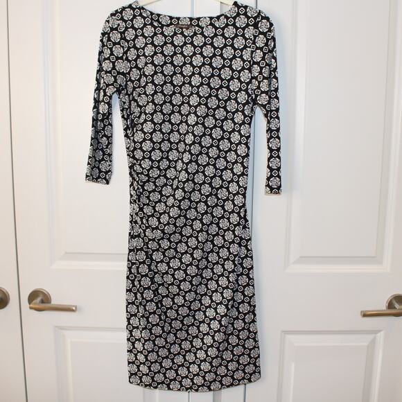 J MCLAUGHLIN Sage Ruched Medallion Print Dress Catalina Cloth | Small - Picture 1 of 8